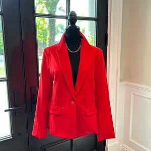NEW BAILEY 44 red single button blazer, fully lined.